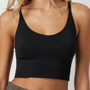 NEW NWT Vuori Black quince Seamless Crop Top Small